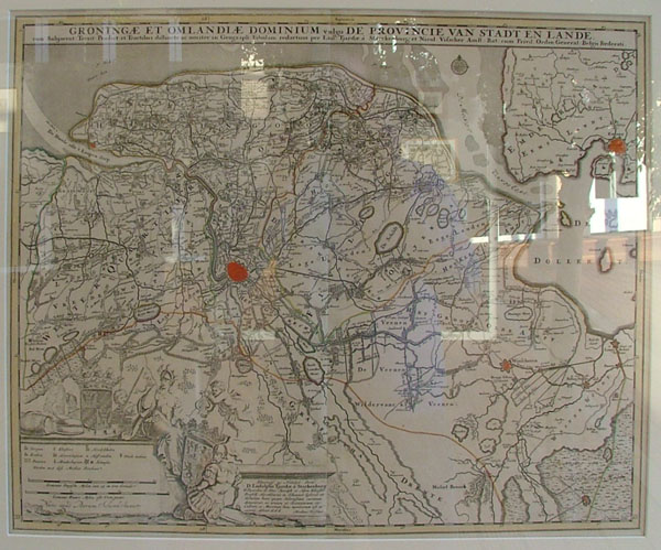 afbeelding van kaart Groningae Et Omlandiae Dominium vulgo De Provincie van Stadt en Lande van Nicolaas Visscher, Ludolf Tjarda van Starckenborgh