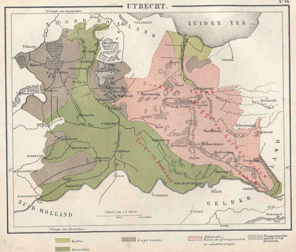 afbeelding van kaart Utrecht van N.W. Posthumus en Dr. J.M. van Bemmelen