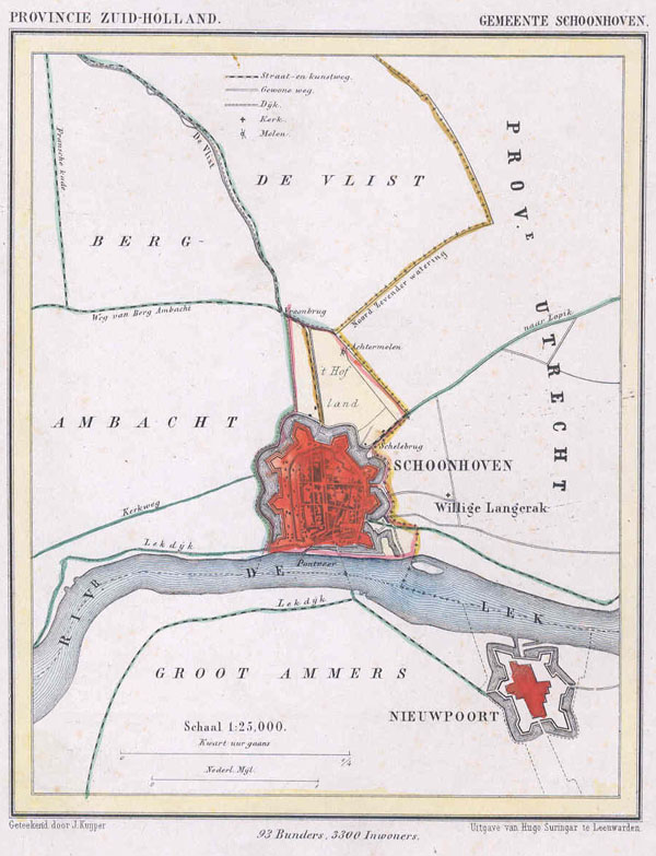 afbeelding van Kuyperkaart Gemeente Schoonhoven van Kuyper (Kuijper)