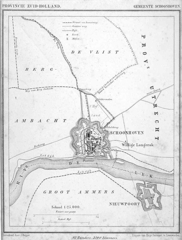 afbeelding van Kuyperkaart Gemeente Schoonhoven van Kuyper (Kuijper)