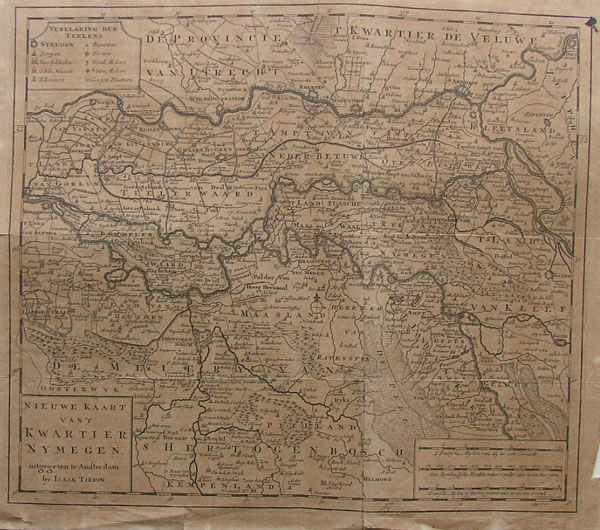 afbeelding van kaart Nieuwe kaart van het kwartier Nymegen van Isaak Tirion