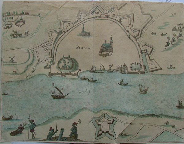 afbeelding van plattegrond Nimega van G.G. Priorato (Nijmegen)