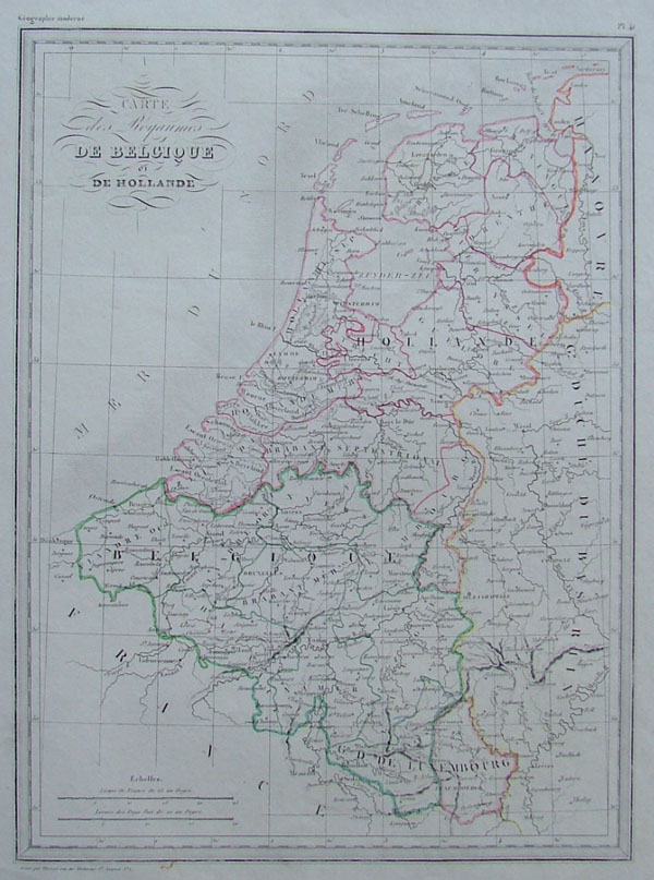 afbeelding van kaart Carte de Belgique et de Hollande van Thierry (Belgium)
