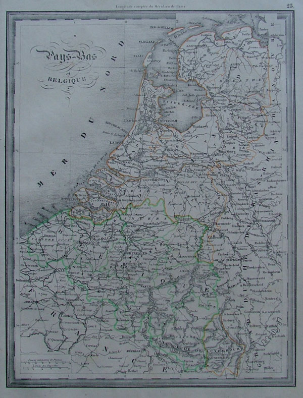 afbeelding van kaart Pays-Bas et Belgique van Dufour (Belgium)