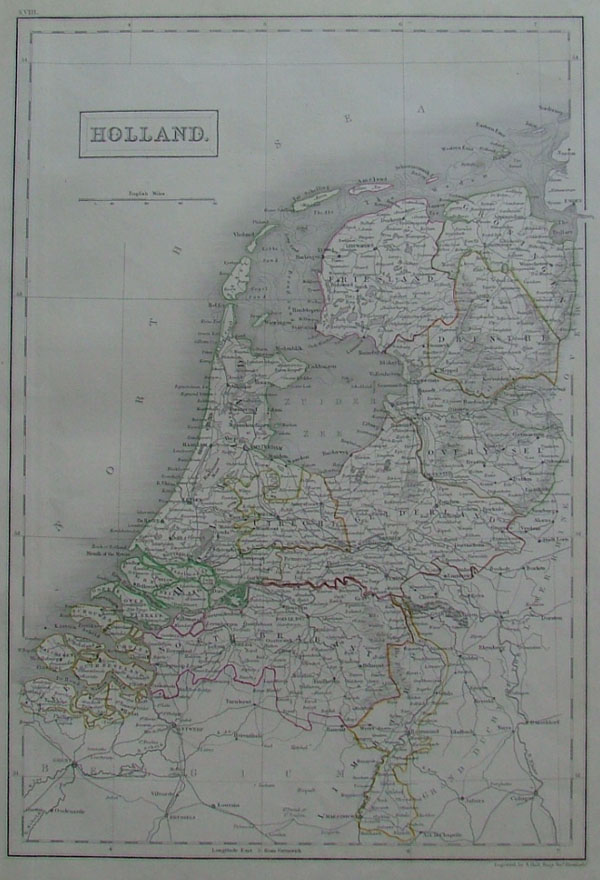 afbeelding van kaart Holland van A Black, C Black