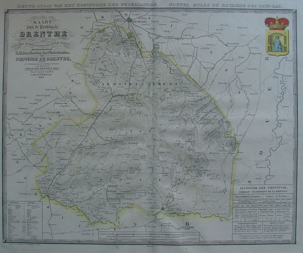 afbeelding van kaart Kaart van de provincie Drenthe van F. Desterbecq