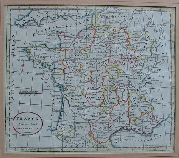 afbeelding van kaart France from the latest Authorities van Thomas Kitchen