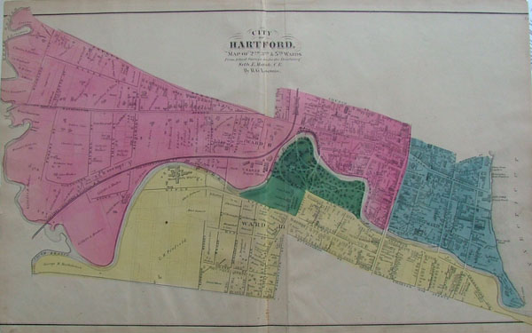 afbeelding van plattegrond City of Hartford Map of 2nd 3rd and 5th Wards van Seth E. Marsh,  H. G. Loomis Baker, Tilden (Hartford)