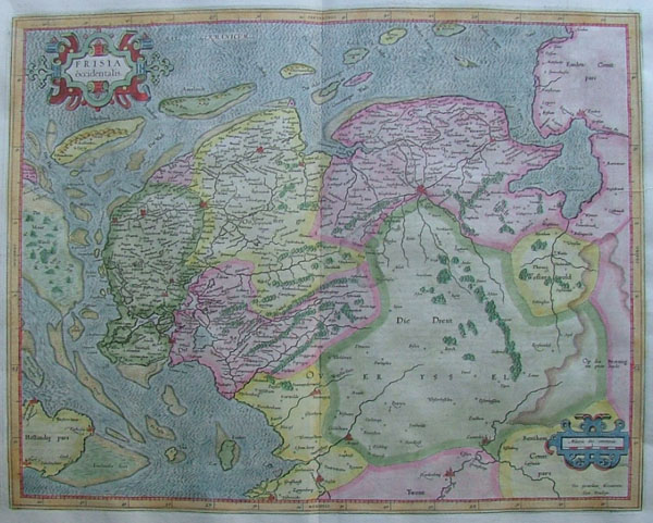 afbeelding van kaart Frisia occidentalis van Gerard Mercator (Groningen)
