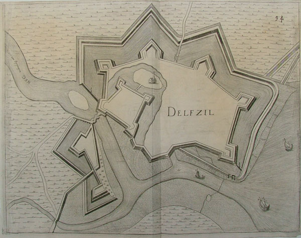 afbeelding van plattegrond Delfzil van Guicciardini (Delfzijl)