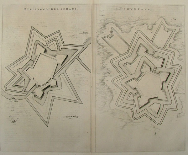 afbeelding van plattegrond Bellingwolder-Schans Bourtang van Blaeu (Bellingwolde, Bourtange)