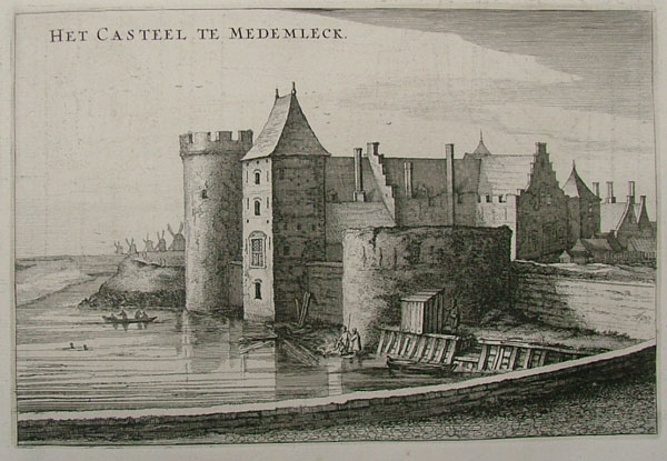 afbeelding van prent Het Casteel te Medemleck van Blaeu (Medemblik)