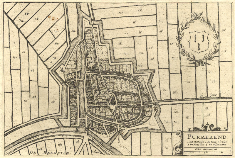 afbeelding van plattegrond Purmerend van Joan Blaeu (Purmerend)