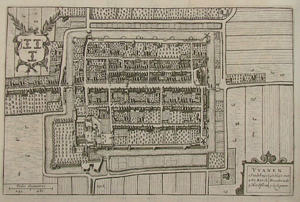 afbeelding van plattegrond Vyanen van Blaeu (Vianen)