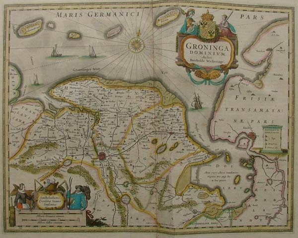 afbeelding van kaart Groninga dominum van Barthold Wigheringe