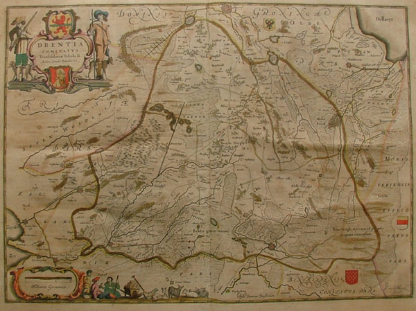 afbeelding van kaart Drentia Comitatus van Johannes Janssonius