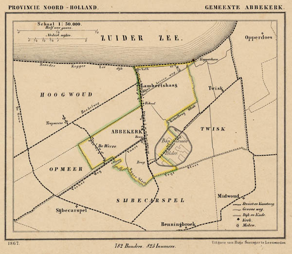 afbeelding van Kuyperkaart Gemeente Abbekerk van Kuyper (Kuijper)