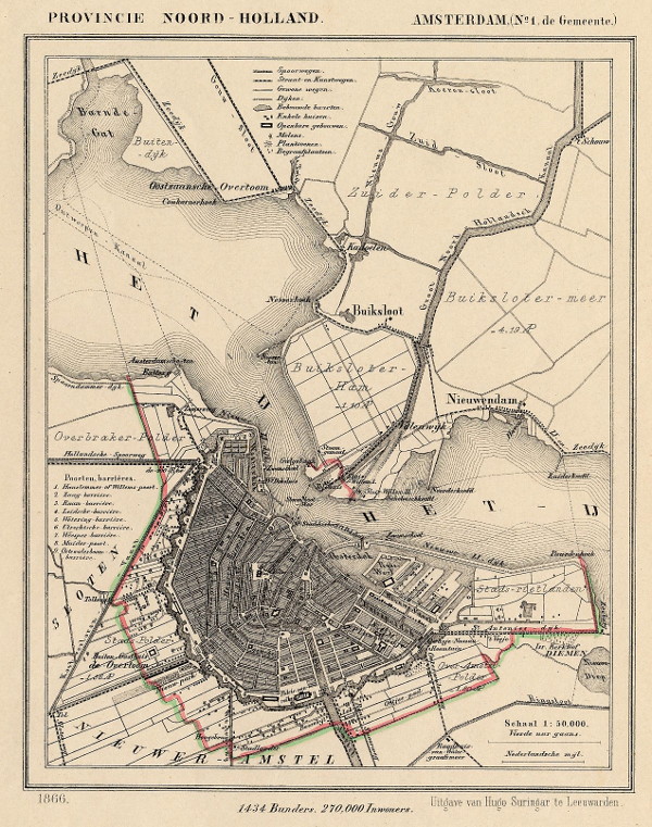 afbeelding van Kuyperkaart Gemeente Amsterdam van Kuyper (Kuijper)