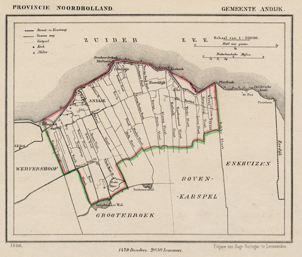 afbeelding van Kuyperkaart Gemeente Andijk van Kuyper (Kuijper)