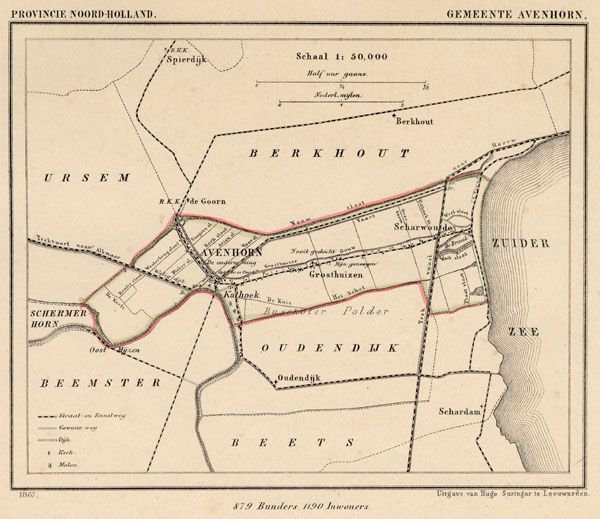 afbeelding van Kuyperkaart Gemeente Avenhorn van Kuyper (Kuijper)