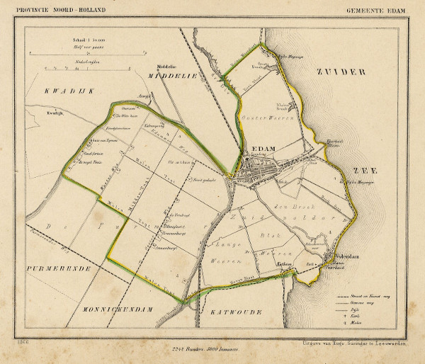 afbeelding van Kuyperkaart Gemeente Edam van Kuyper (Kuijper)