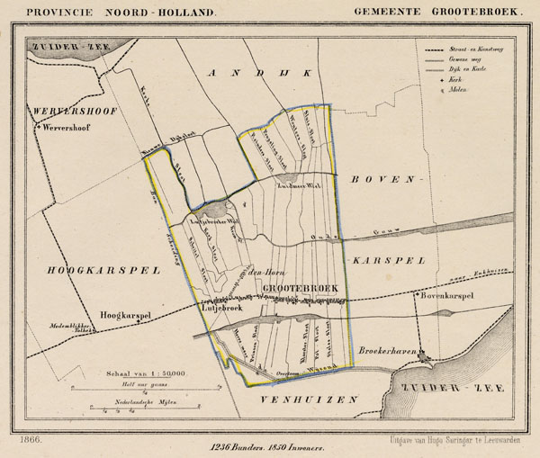 afbeelding van Kuyperkaart Gemeente Grootebroek van Kuyper (Kuijper)