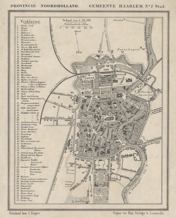 afbeelding van Kuyperkaart Gemeente Haarlem No 2 Stad van Kuyper (Kuijper)