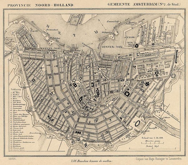 afbeelding van Kuyperkaart Gemeente Amsterdam No 2 Stad van Kuyper (Kuijper)