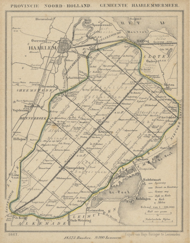 afbeelding van Kuyperkaart Gemeente Haarlemmermeer van Kuyper (Kuijper)