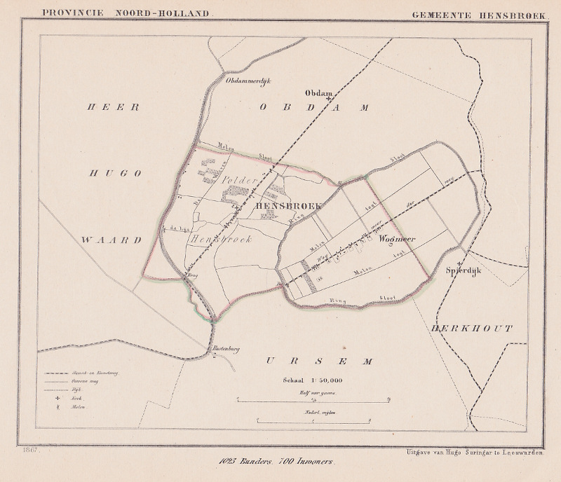 afbeelding van Kuyperkaart Gemeente Hensbroek van Kuyper (Kuijper)