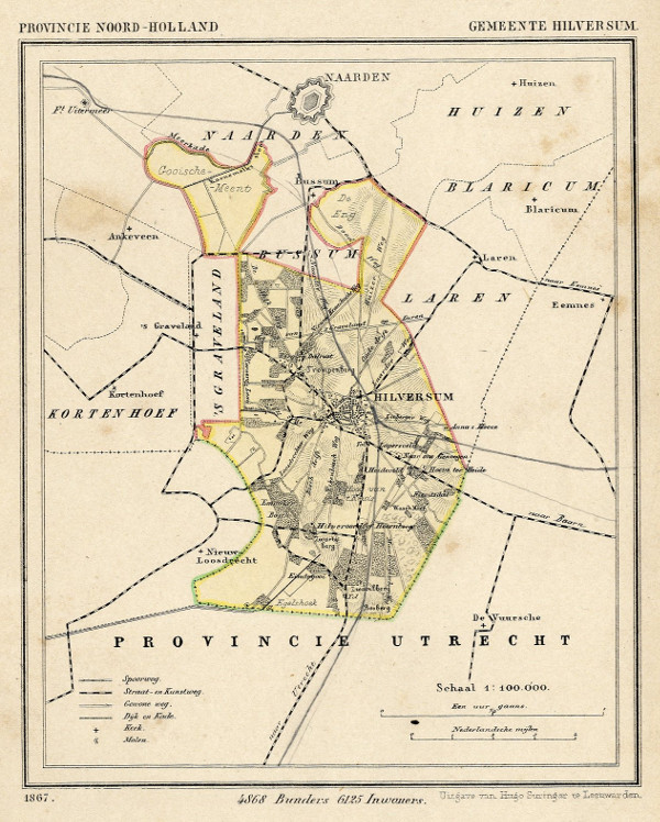 afbeelding van Kuyperkaart Gemeente Hilversum van Kuyper (Kuijper)