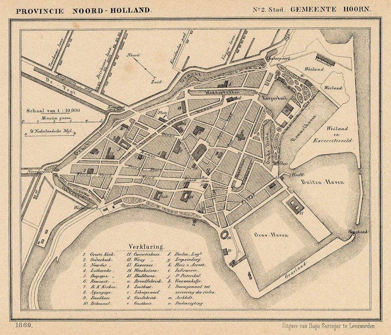 afbeelding van Kuyperkaart Gemeente Hoorn No 2 Stad van Kuyper (Kuijper)