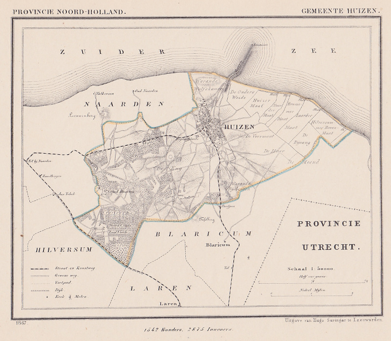 afbeelding van Kuyperkaart Gemeente Huizen van Kuyper (Kuijper)