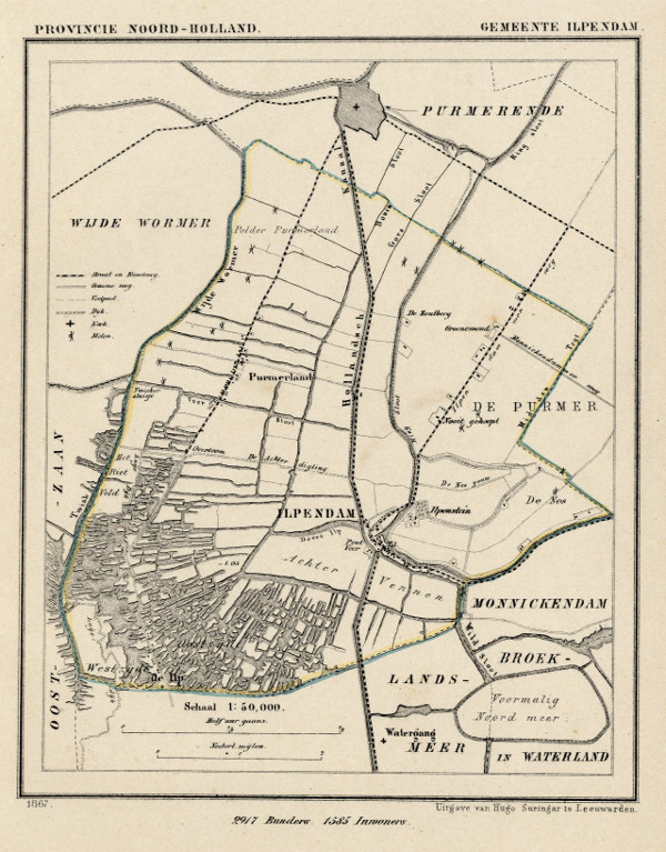 afbeelding van Kuyperkaart Gemeente Ilpendam van Kuyper (Kuijper)