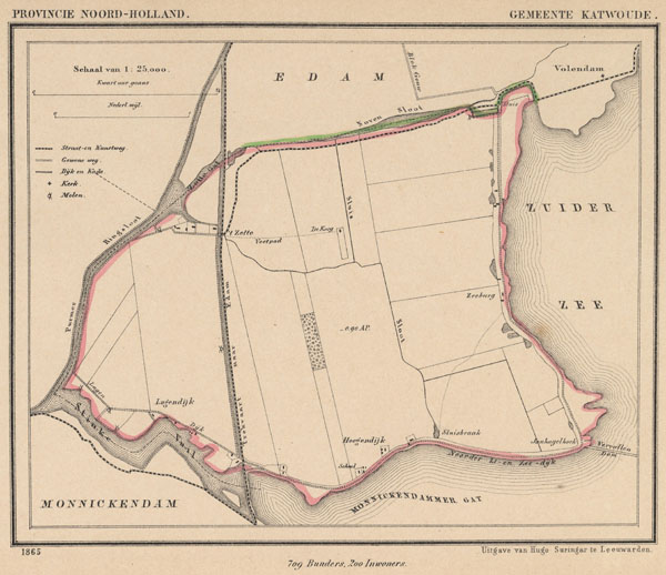 afbeelding van Kuyperkaart Gemeente Katwoude van Kuyper (Kuijper)