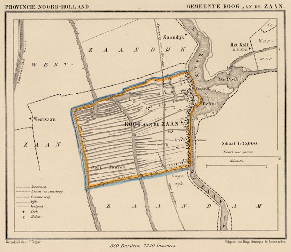 afbeelding van Kuyperkaart Gemeente Koog aan de Zaan van Kuyper (Kuijper)