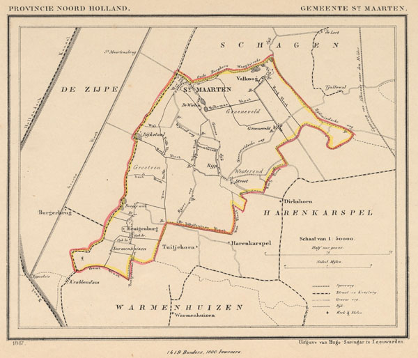 afbeelding van Kuyperkaart Gemeente Sint Maarten van Kuyper (Kuijper)