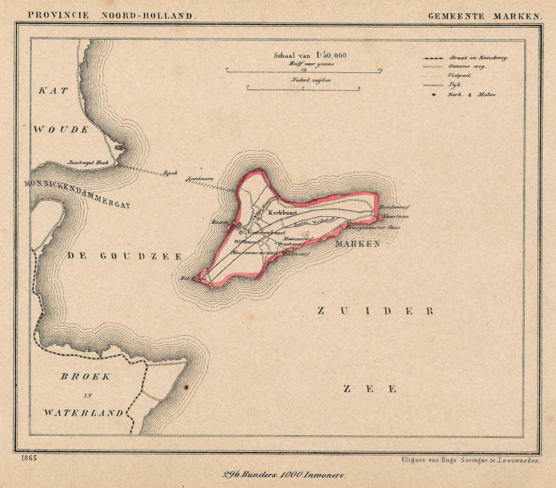 afbeelding van Kuyperkaart Gemeente Marken van Kuyper (Kuijper)