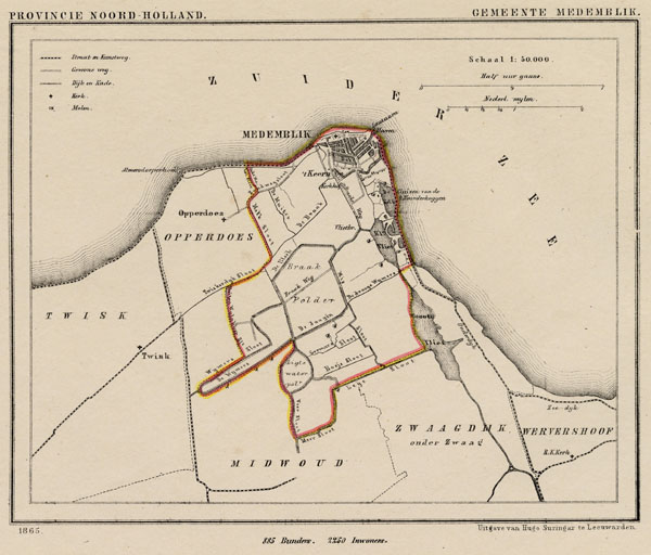 afbeelding van Kuyperkaart Gemeente Medemblik van Kuyper (Kuijper)