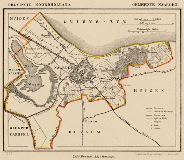 afbeelding van Kuyperkaart Gemeente Naarden van Kuyper (Kuijper)