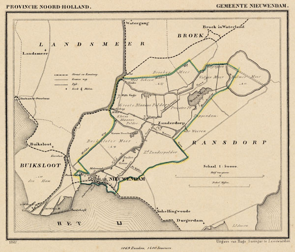 afbeelding van Kuyperkaart Gemeente Nieuwendam van Kuyper (Kuijper)