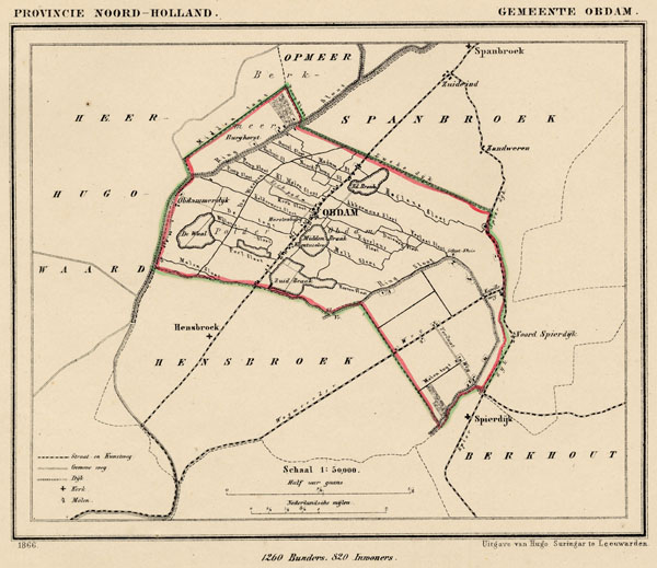 afbeelding van Kuyperkaart Gemeente Obdam van Kuyper (Kuijper)