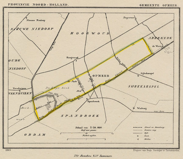 afbeelding van Kuyperkaart Gemeente Opmeer van Kuyper (Kuijper)