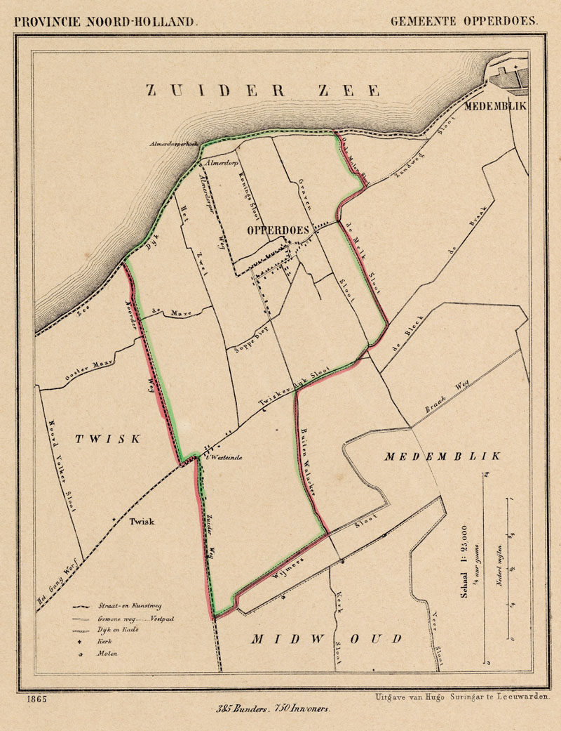 afbeelding van Kuyperkaart Gemeente Opperdoes van Kuyper (Kuijper)