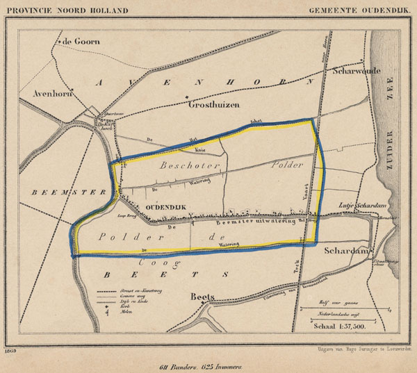 afbeelding van Kuyperkaart Gemeente Oudendijk van Kuyper (Kuijper)