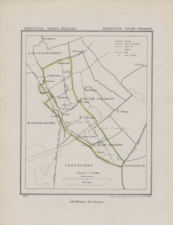 afbeelding van Kuyperkaart Gemeente Oude-Niedorp van Kuyper (Kuijper)