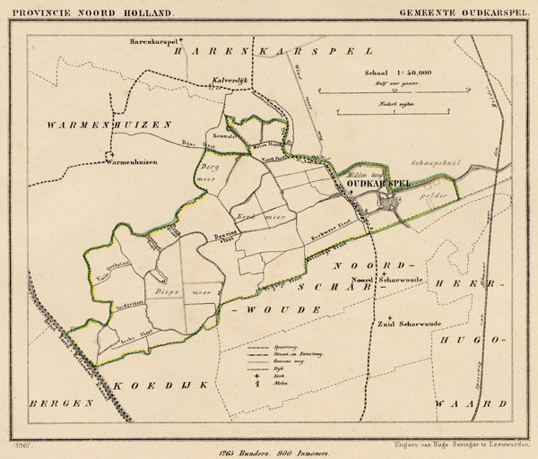 afbeelding van Kuyperkaart Gemeente Oudkarspel van Kuyper (Kuijper)