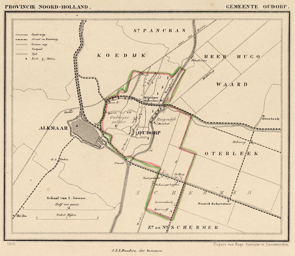 afbeelding van Kuyperkaart Gemeente Oudorp van Kuyper (Kuijper)