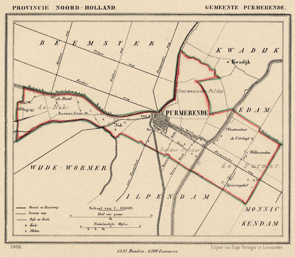 afbeelding van Kuyperkaart Gemeente Purmerende van Kuyper (Kuijper)