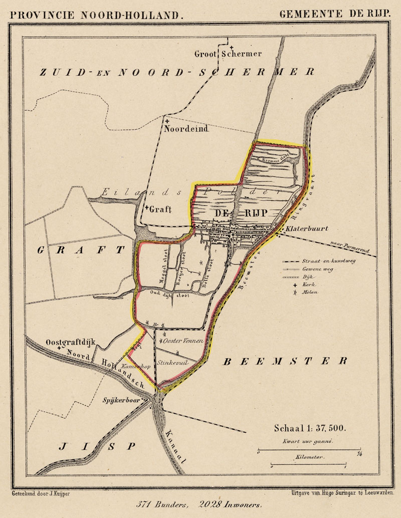 afbeelding van Kuyperkaart Gemeente De Rijp van Kuyper (Kuijper)